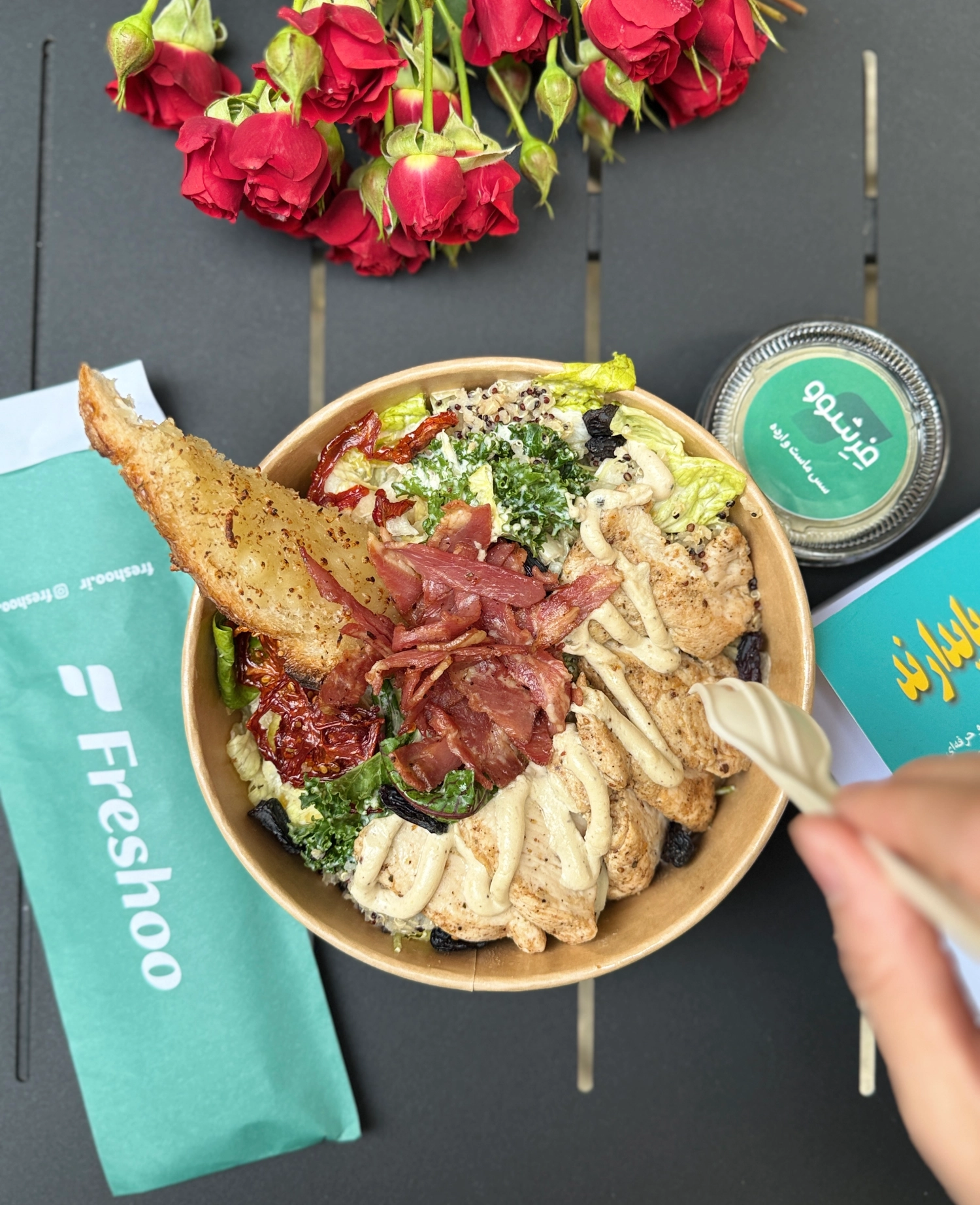 🥬 سالاد کارابینا 🥓🥗